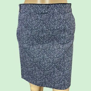 Theory Mini Skirt Size 0 Black Gray Cotton High Rise Elastic Waist Stretch